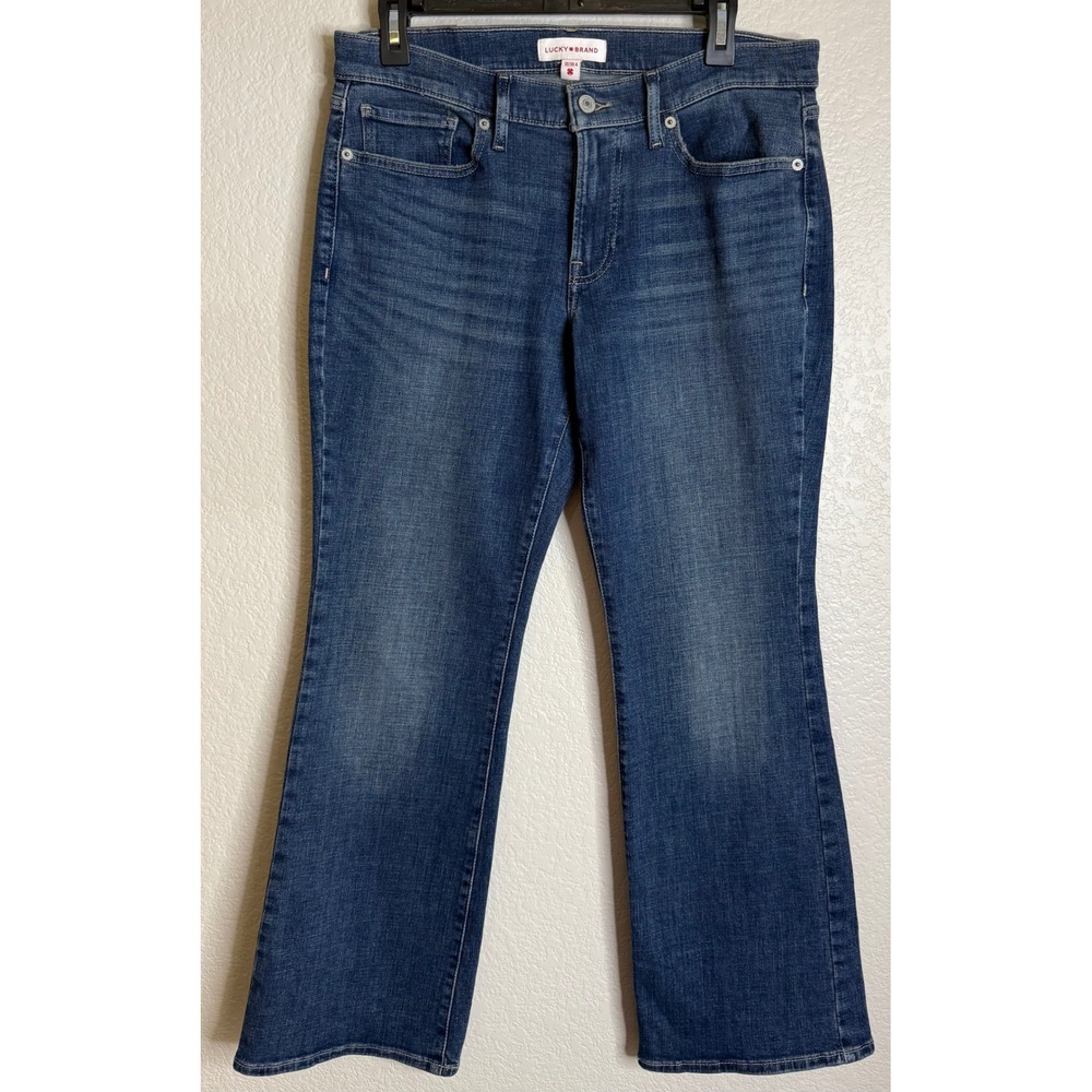 Lucky Brand Womens 10/30 Sweet Mid Rise Boot Jeans Blue Denim Medium Wash Preppy